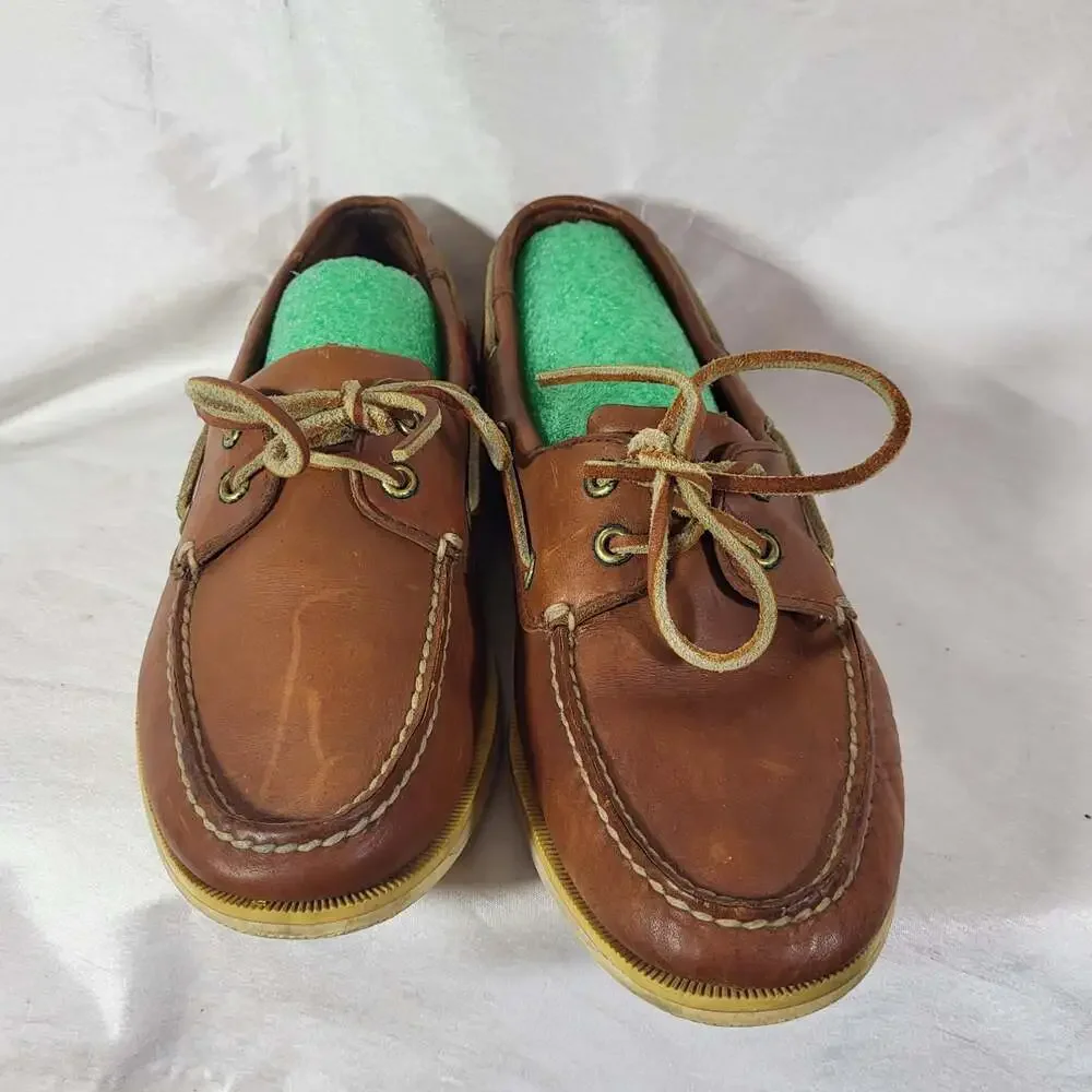 Rockport Brown Leather Boat Shoes Men's Size 10 M